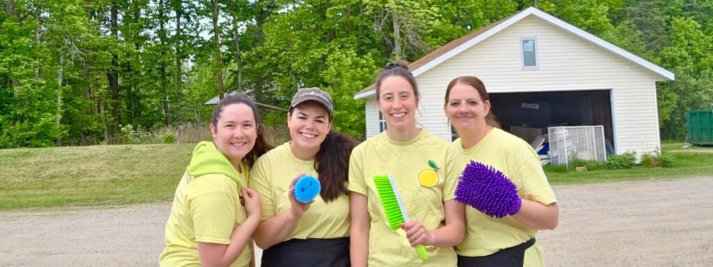 Cleaning Franchise Owner Gabby and Her Team posing for a photograph